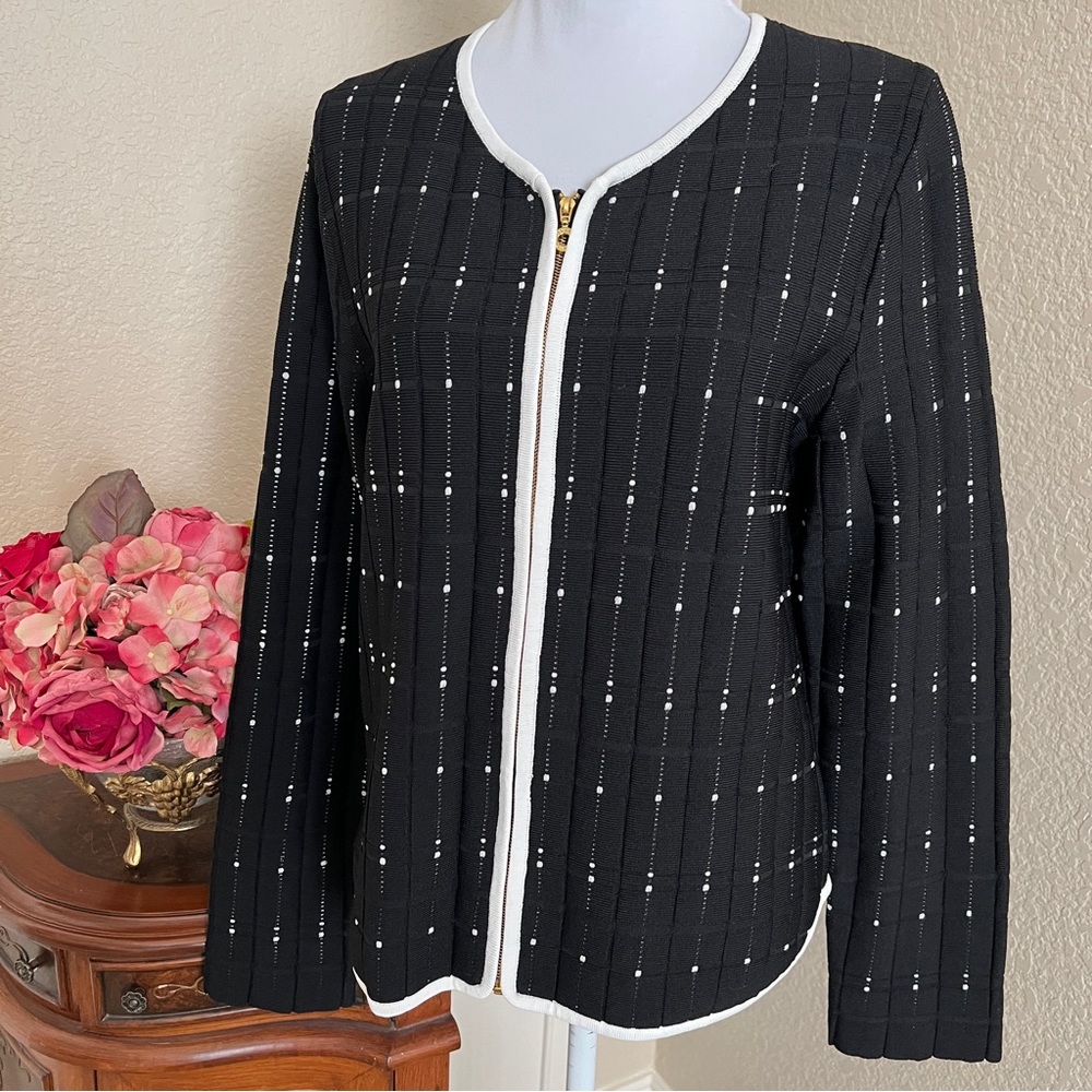 Andrew Marc ZIP Front Cardigan Sweater
